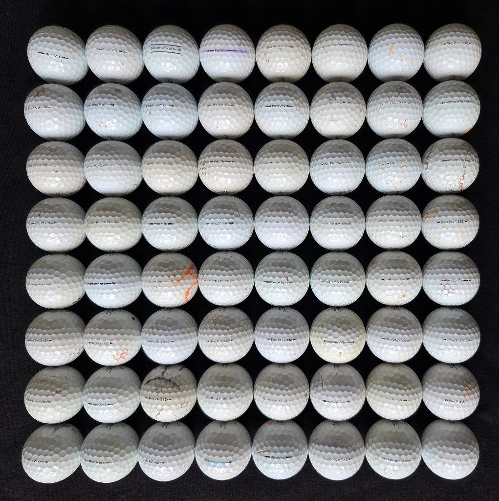 64 stuks Titleist Pro V1x golfballen, Ophalen of Verzenden, Gebruikt, Bal(len)
