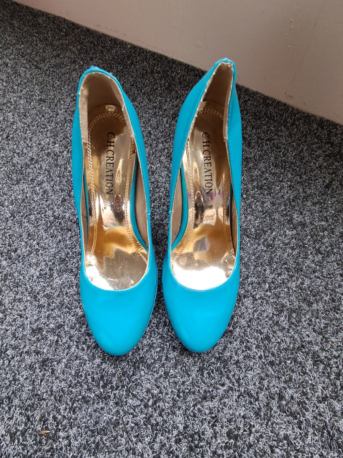 Turquoise pumps maat 37, Ophalen, Pumps, Overige kleuren, CH CREATION