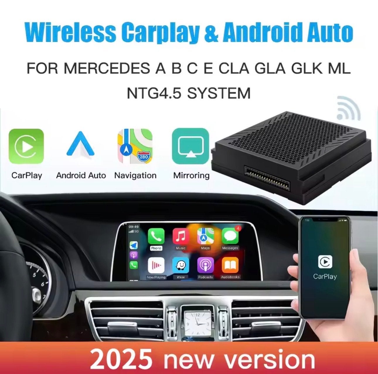 Auto CarPlay & Android Auto voor Mercedes NTG4.5 systeem, Ophalen of Verzenden, Nieuw