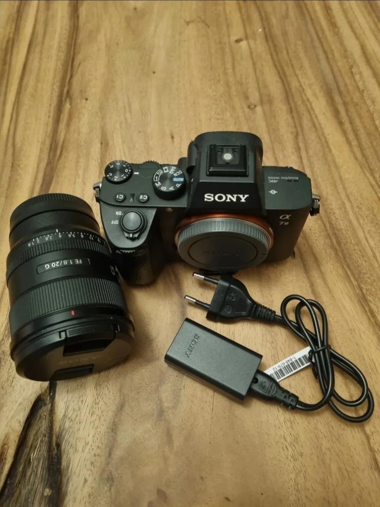 sony a7iii sony g 20mm 1.8, Audio, Tv en Foto, Fotocamera's Digitaal, Ophalen of Verzenden, Zo goed als nieuw, Sony, Geen optische zoom