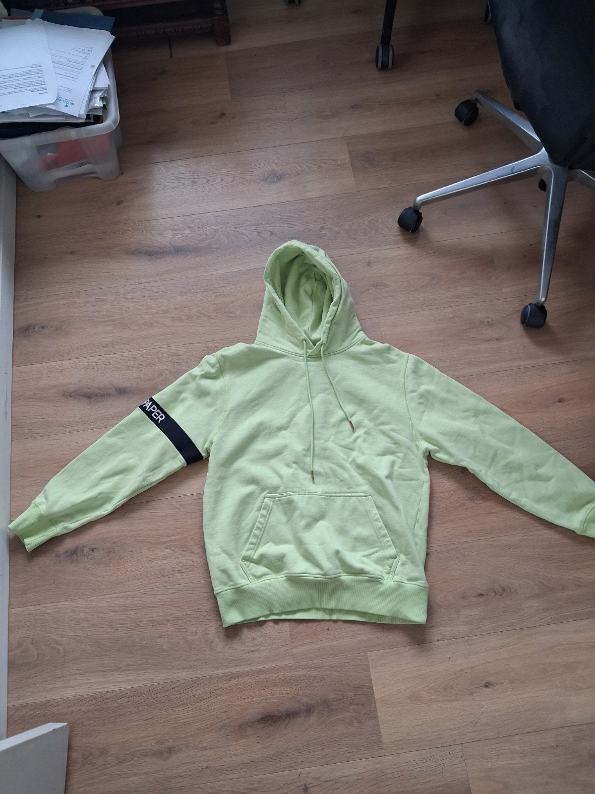 Daily Paper Captain Hoodie - Lichtgroen - Maat L, Kleding | Heren, Maat 52/54 (L), Ophalen of Verzenden, Zo goed als nieuw, Daily Paper