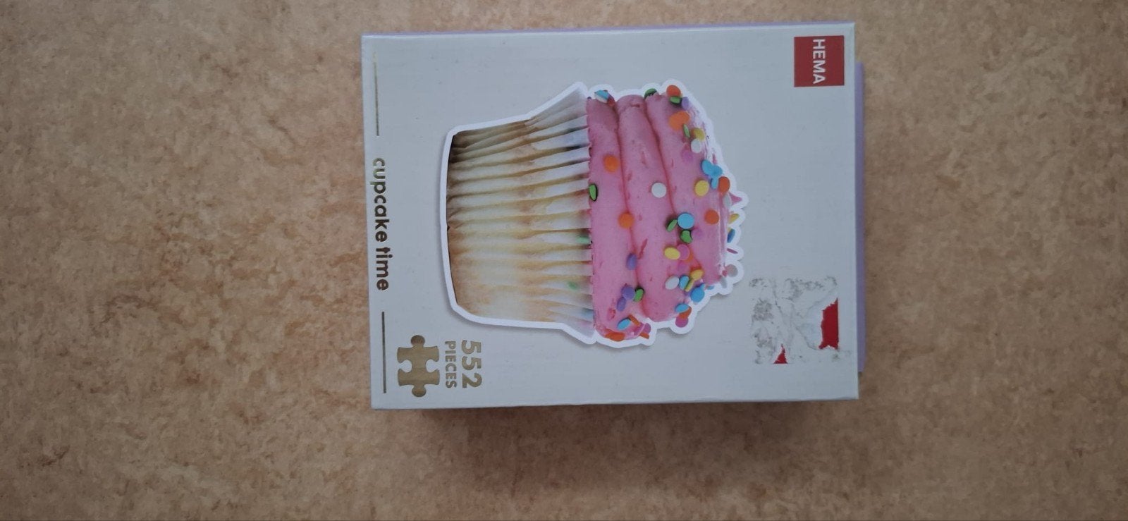 Hema Cupcake Puzzel 552 Stukjes, Ophalen of Verzenden, 500 t/m 1500 stukjes, Gebruikt, Legpuzzel