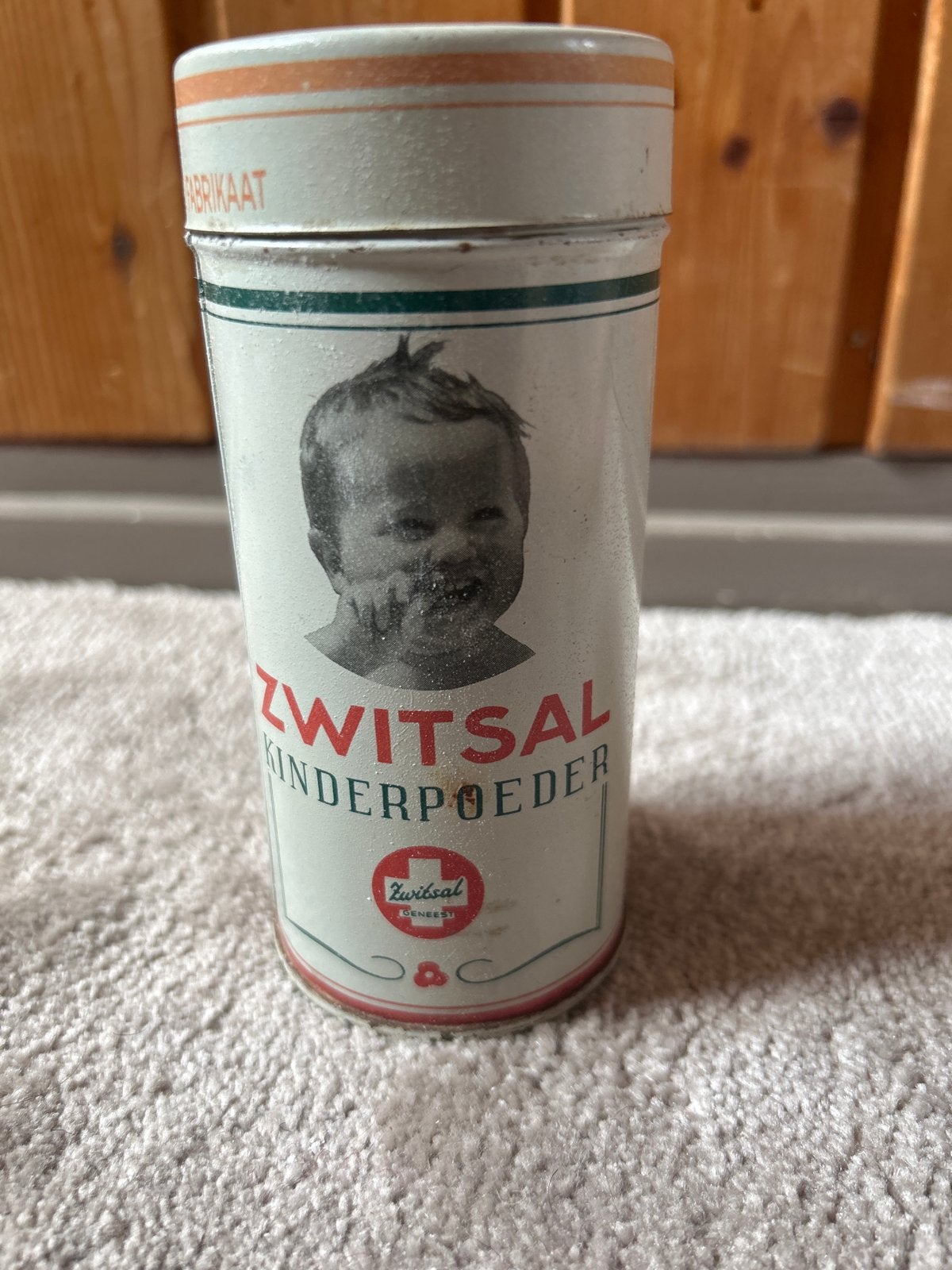 Vintage Zwitsal Kinderpoeder Blik - Oud Babyproduct, Ophalen of Verzenden