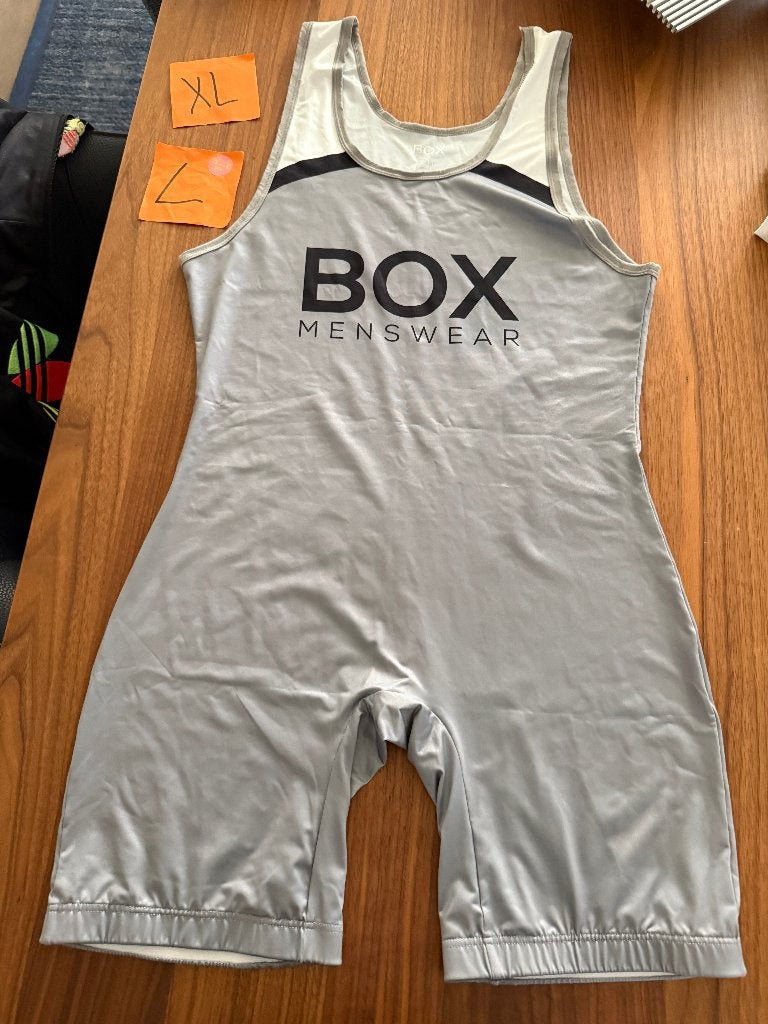 Box menswear singlet, maat L/XL, grijs, Kleding | Heren, Sportkleding, Maat 56/58 (XL), Ophalen of Verzenden, Zo goed als nieuw