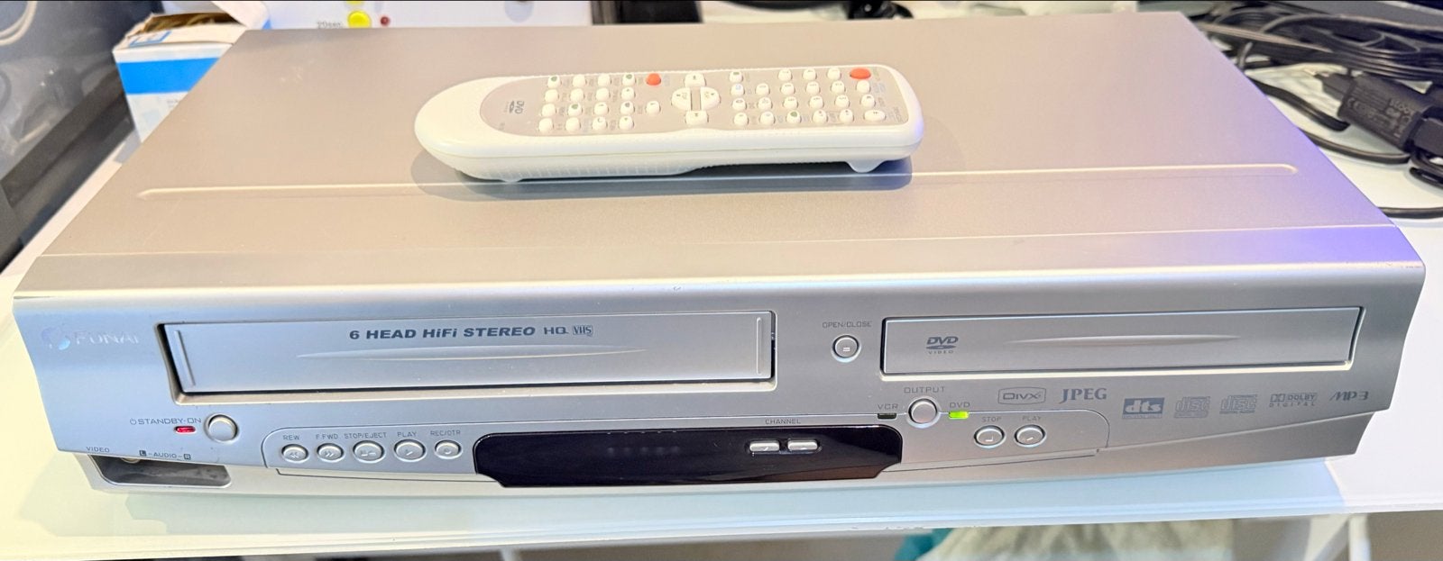 Funai VHS-speler en DVD-speler combi + Afstandsbediening!!, Ophalen of Verzenden, Zo goed als nieuw, Funai, Funai