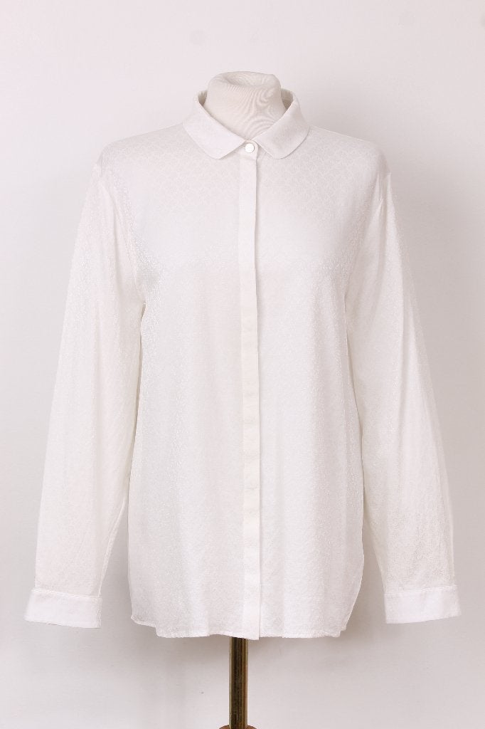 Nieuwe blouse met zijde van MULBERRY maat 46, Wit, Maat 46/48 (XL) of groter, Mulberry, Nieuw
