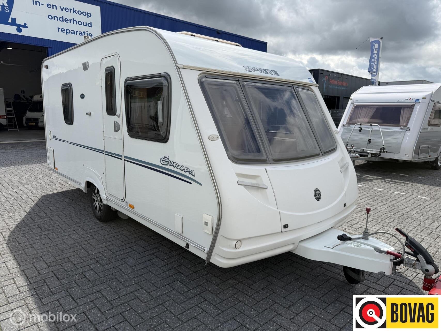 Sprite Europa 470/2 Mover / Voortent / Fietsendrager, Bedrijf, Treinzit, 6 tot 7 meter, Sprite