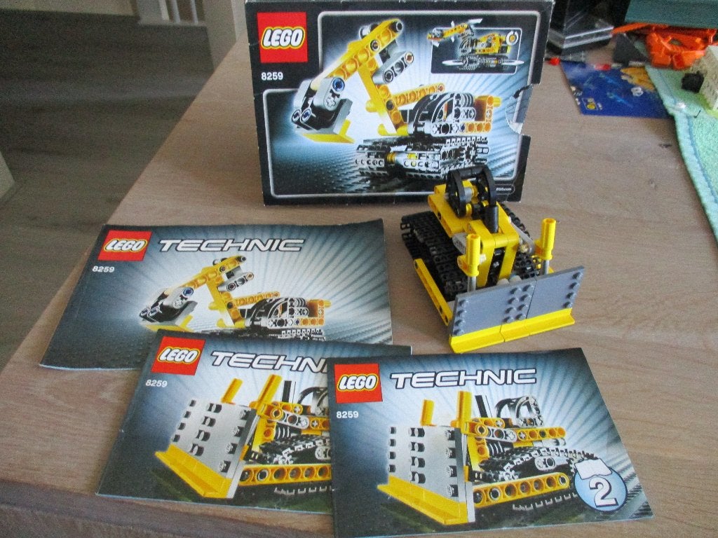 Lego 8259 technic kraan shovel 2 in 1, Ophalen of Verzenden, Zo goed als nieuw, Complete set, Lego