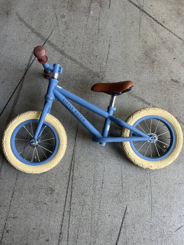 2x Little Dutch loopfiets mat blauw 12 inch, Ophalen, Zo goed als nieuw, Minder dan 16 inch, Little Dutch