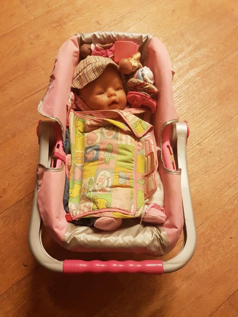 Baby born met maxi cosi, Ophalen, Babypop