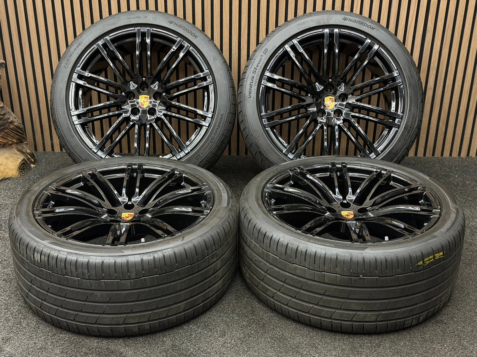 Originele 21 inch Porsche Macan Turbo 5x112 Hankook XL, Ophalen, Banden en Velgen, 21 inch, .