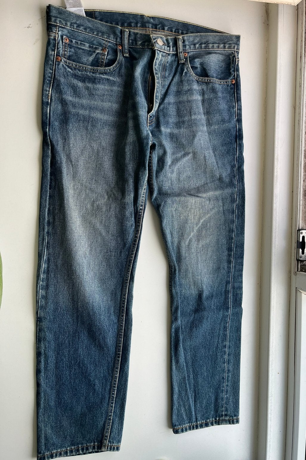 Levi's 502 Regular Taper Jeans W36 L32, Ophalen of Verzenden, Gedragen, Blauw, W36 - W38 (confectie 52/54)