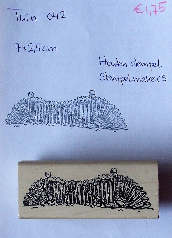 Tuin 042 Houten stempel, Hobby en Vrije tijd, Stempelen, Ophalen of Verzenden, Zo goed als nieuw, Houten stempel