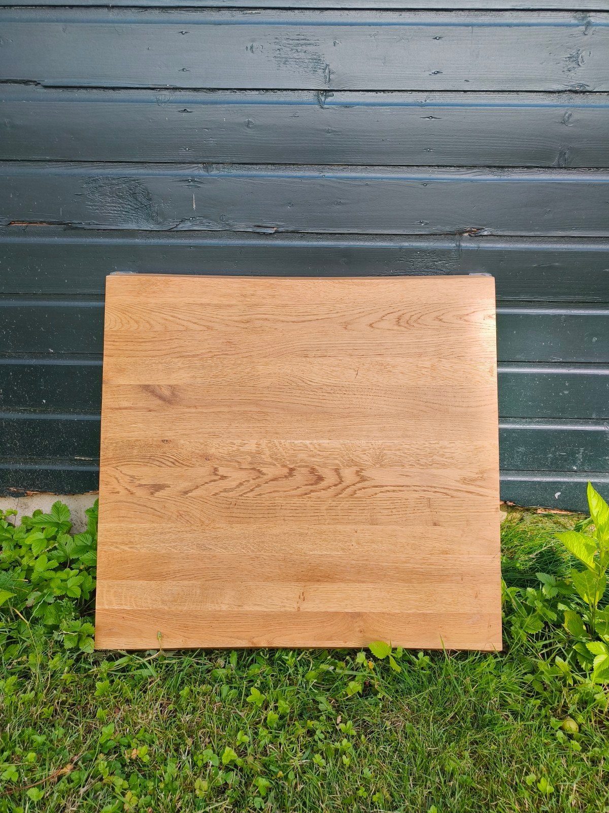 Massief Eiken Tafelblad - Vierkant, Ophalen, 50 tot 100 cm, 50 tot 100 cm, Zo goed als nieuw