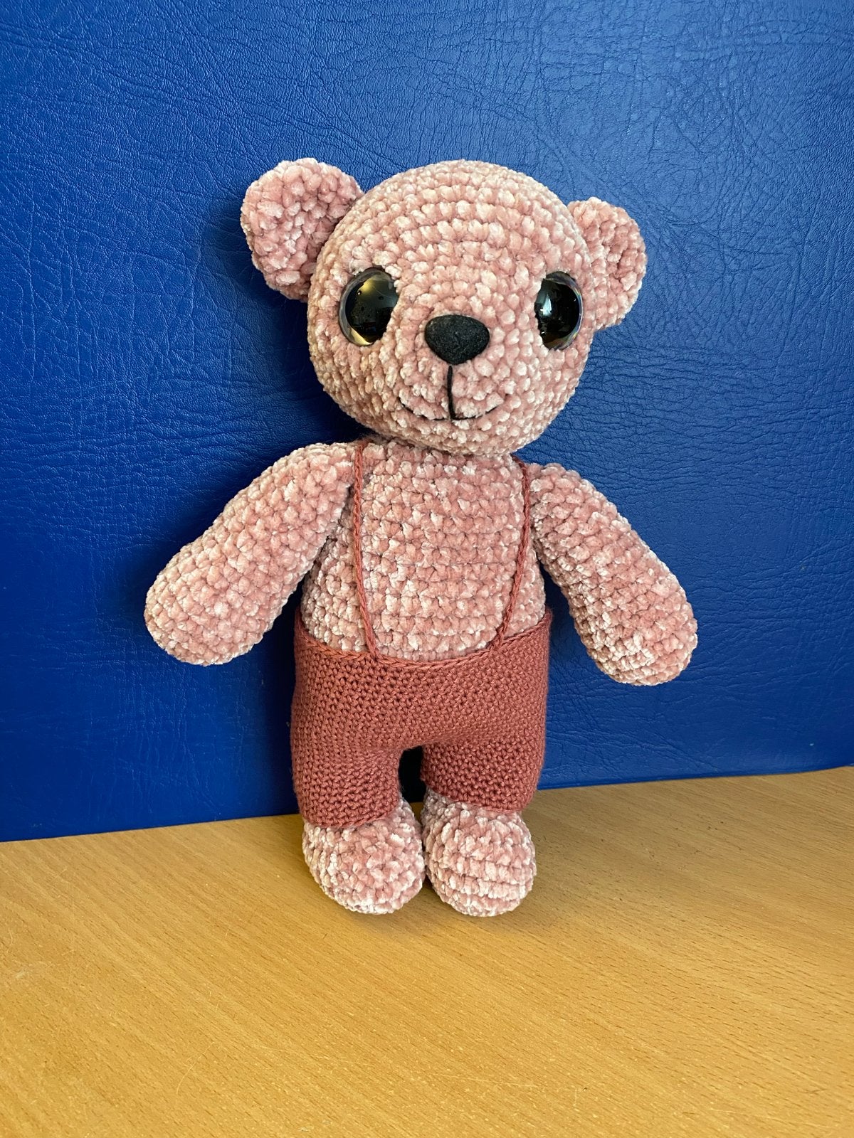 Handgemaakte Roze Gehaakte Knuffelbeer, Kinderen en Baby's, Speelgoed | Knuffels en Pluche, Beer, Nieuw, Middelgroot (20 tot 80 cm)