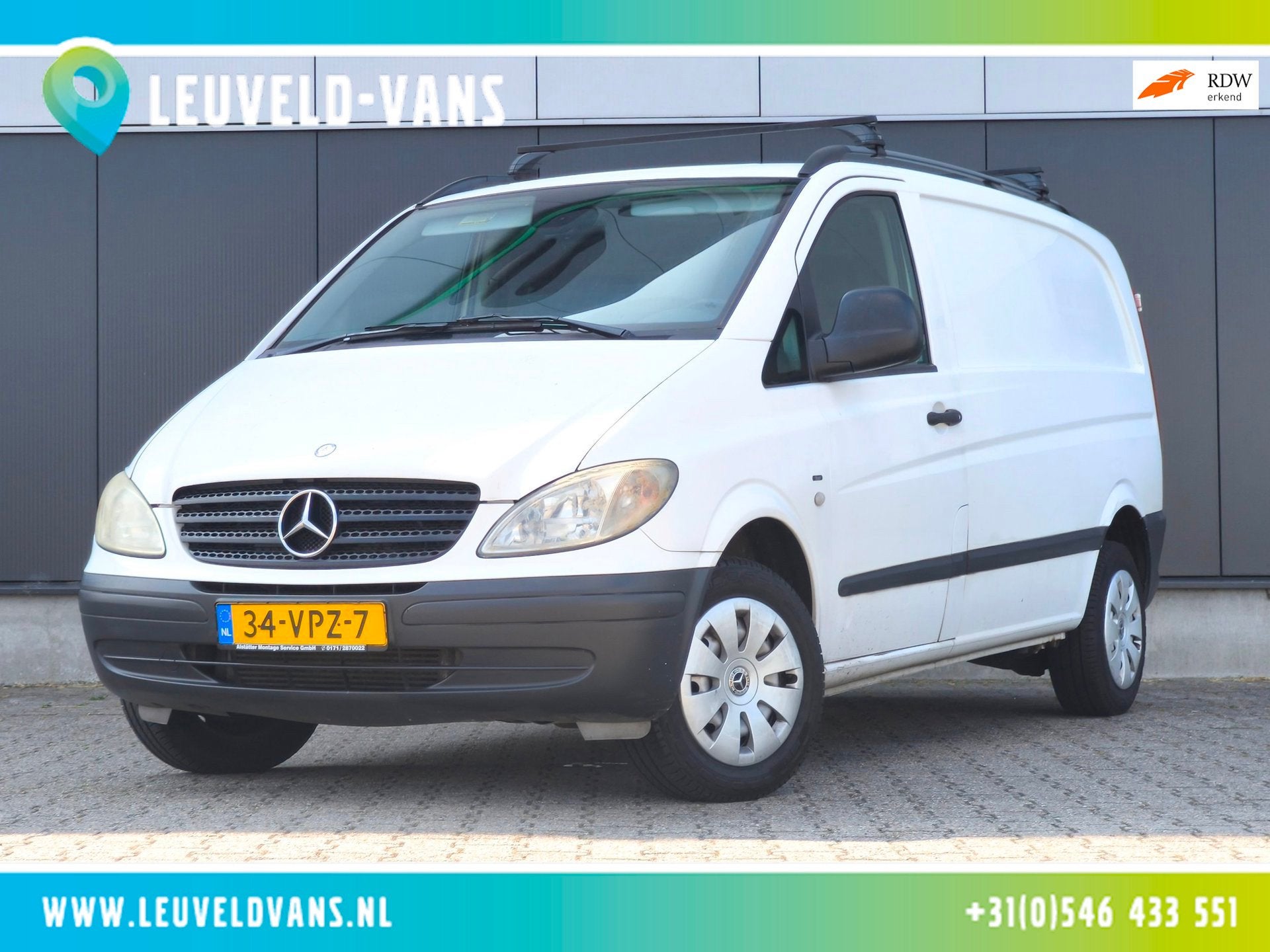Mercedes-Benz Vito 113CDI L1H1 AIRCO TREKHAAK 4X NW BANDEN, Auto's, Gebruikt, 2000 kg, Wit, Bedrijf