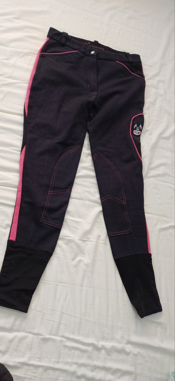 Zwarte basic rijbroek, Dieren en Toebehoren, Paardrijkleding, Gebruikt, Dames, Recreatie, Meerkleurig