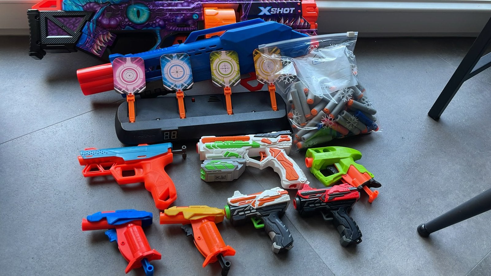 Nurf en x-shot schiet geweer, Ophalen, Gebruikt