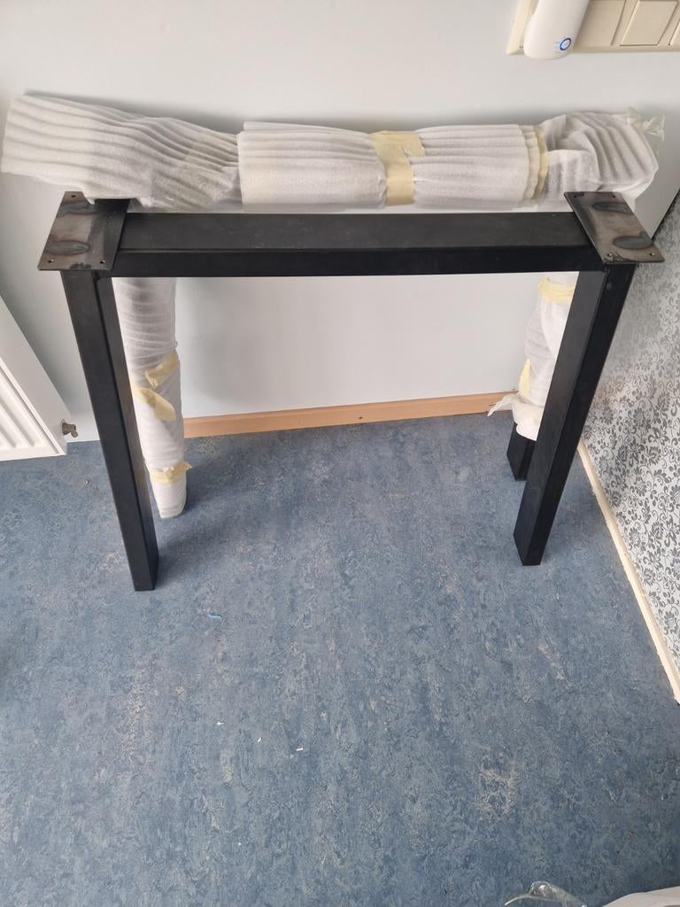 Stevig onderstel/poten eettafel, voor binnen en buiten., Ophalen, 25 tot 50 cm, Rechthoekig, 200 cm of meer