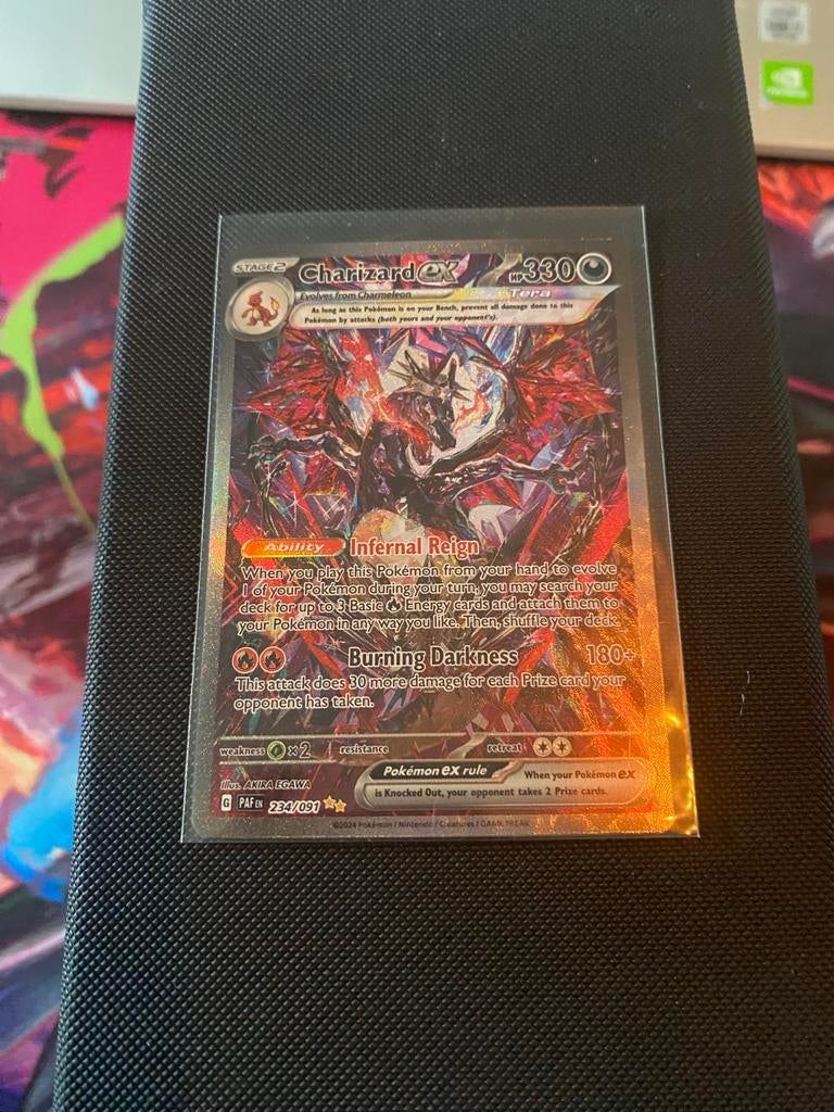 Charizard ex 234/091 paldean fates Pokémon kaart, Ophalen of Verzenden, Zo goed als nieuw, Losse kaart, Foil