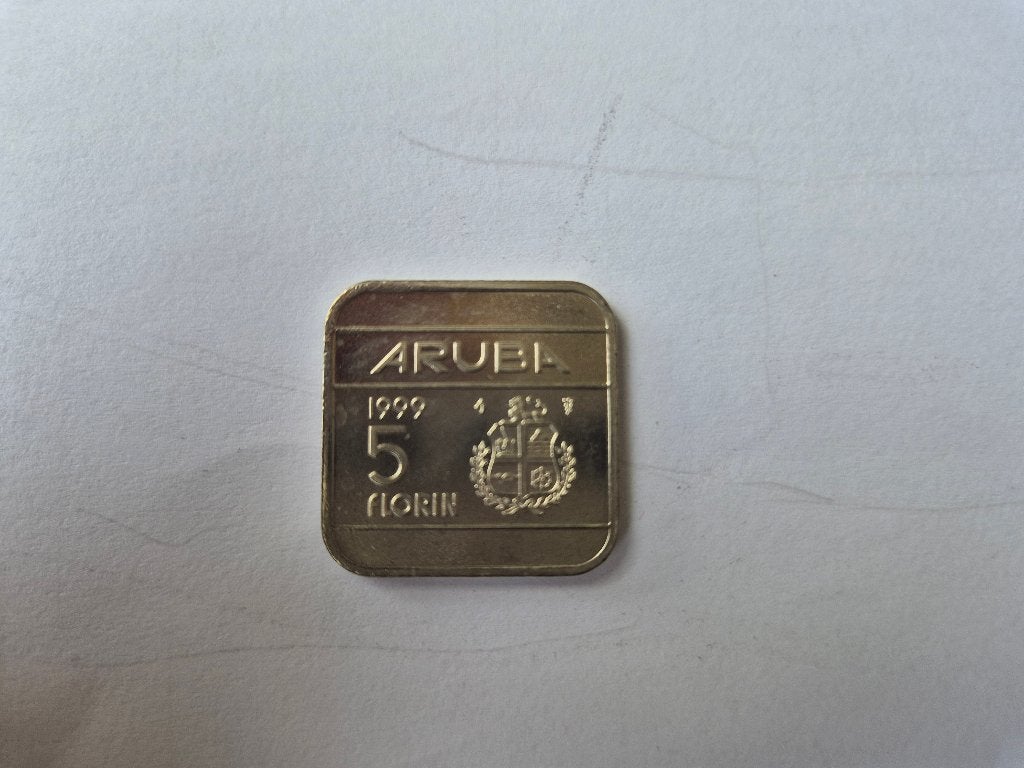 5 florin aruba 1999, Ophalen of Verzenden, Koningin Beatrix, 5 gulden, Losse munt