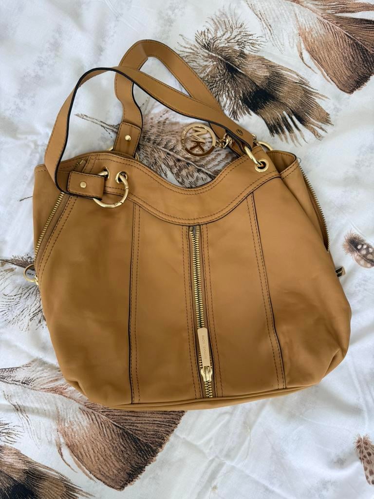 Michael Kors leren tas origineel, Ophalen of Verzenden, Zo goed als nieuw, Bruin, Handtas