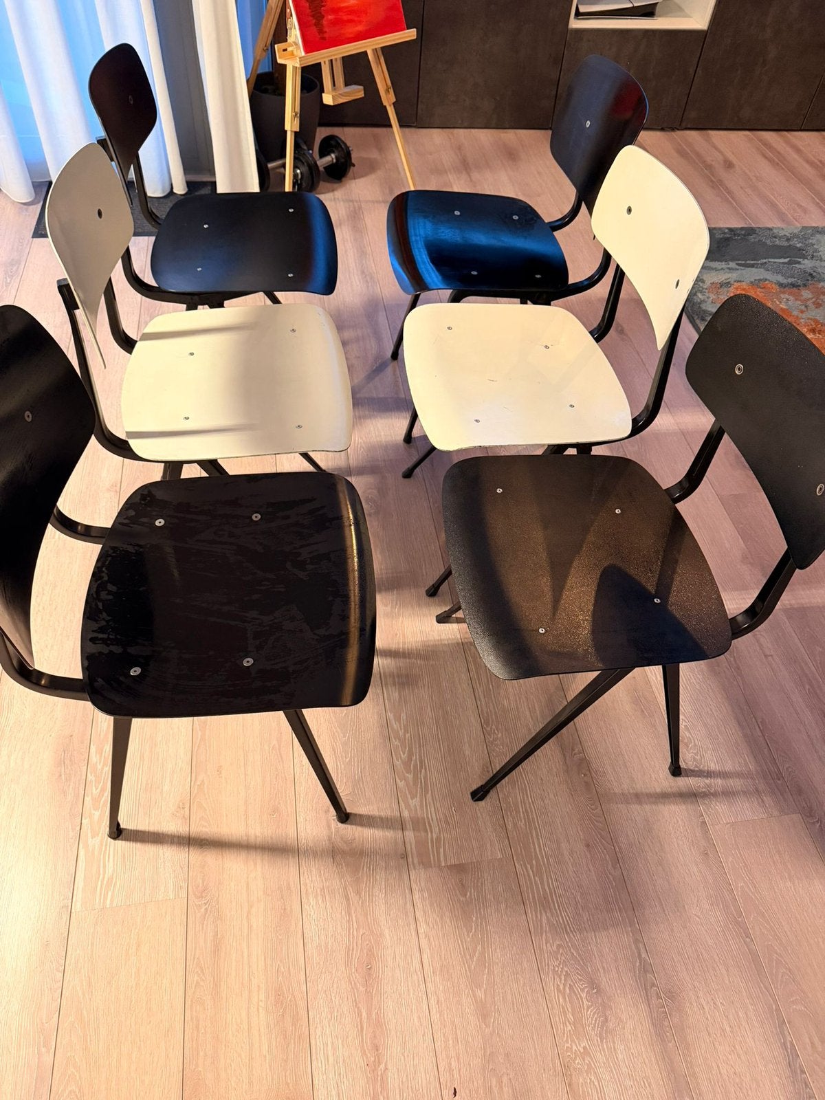 6 vintage Revolt  Ahrend kantoorstoelen design Kramer, Ophalen