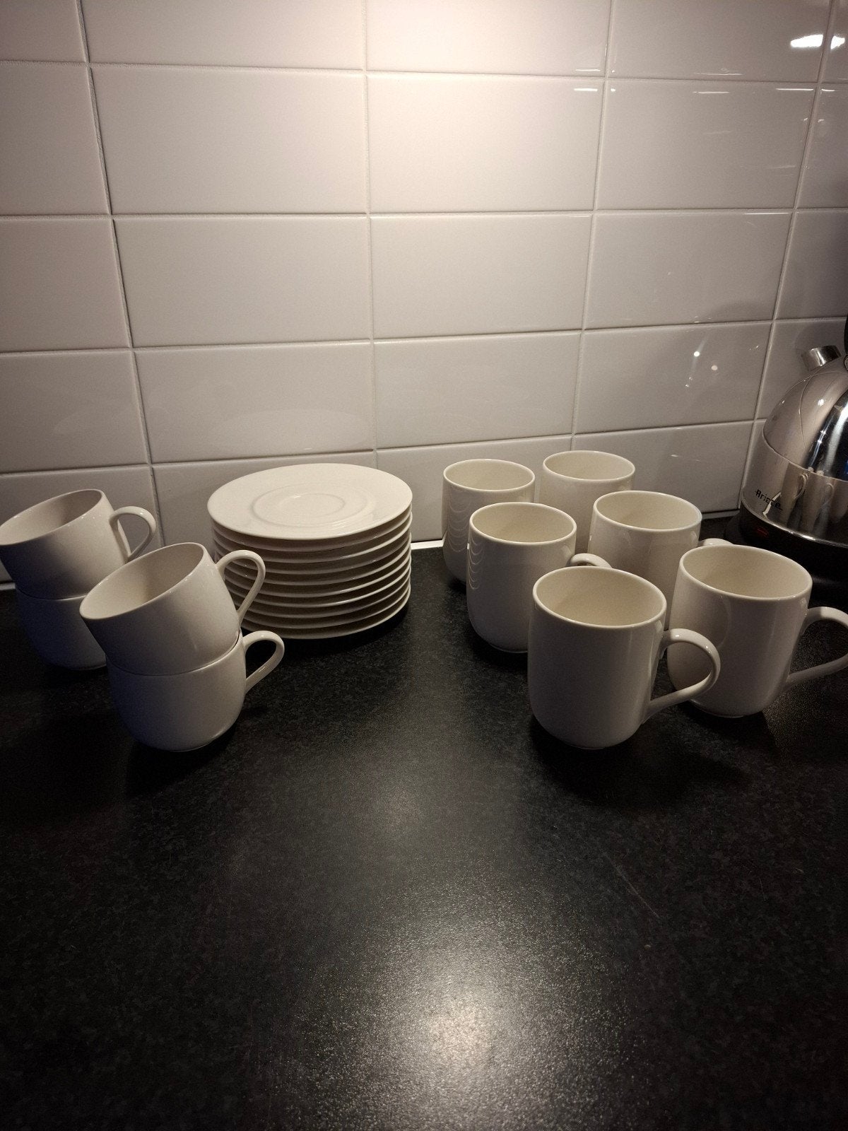 Alessi Sottsass 1993 La Bella Tavola Kop met Schotel 4 stuks, Ophalen of Verzenden, Zo goed als nieuw, Overige stijlen, Kop(pen) en/of Schotel(s)