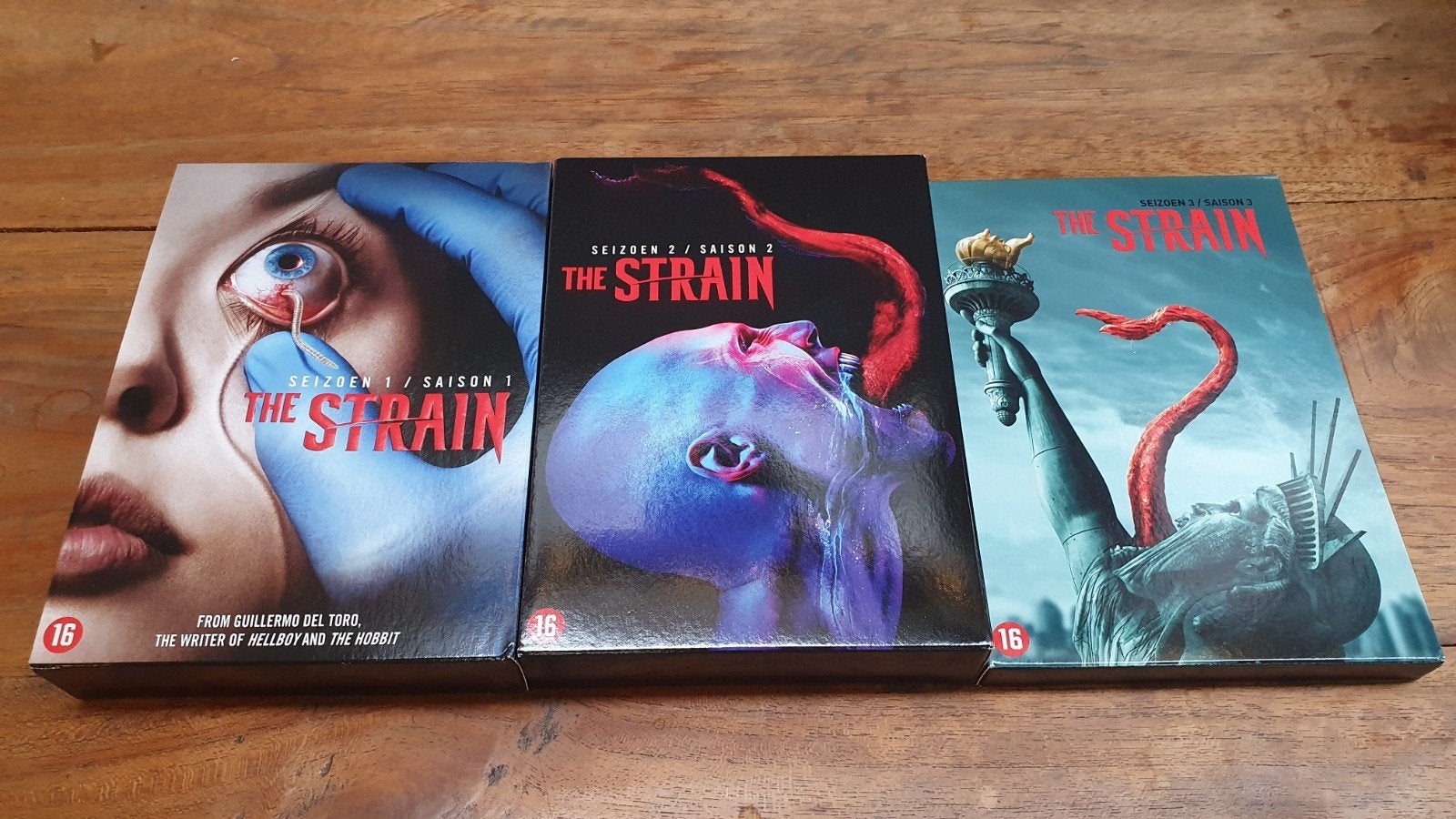 The Strain seizoen 1-2-3, Vanaf 12 jaar, Ophalen of Verzenden, Zo goed als nieuw, Horror
