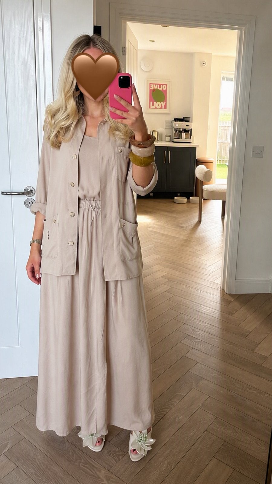 10DAYS 3-delige set co-ord Safari Jacket, Top & Rok Maat S/M, Ophalen of Verzenden, Zo goed als nieuw, Maat 38/40 (M), Beige