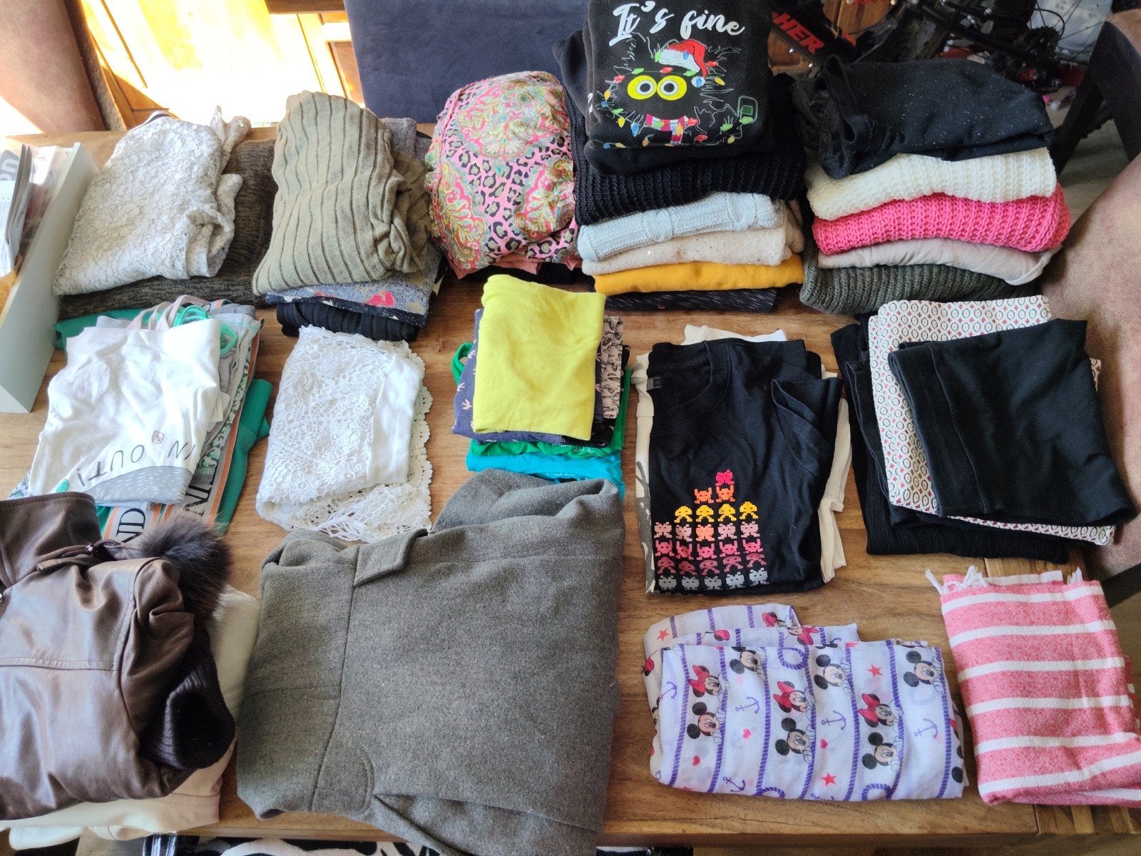 Kledingpakket dames maat S incl. 2 leren jassen, Ophalen, Zo goed als nieuw
