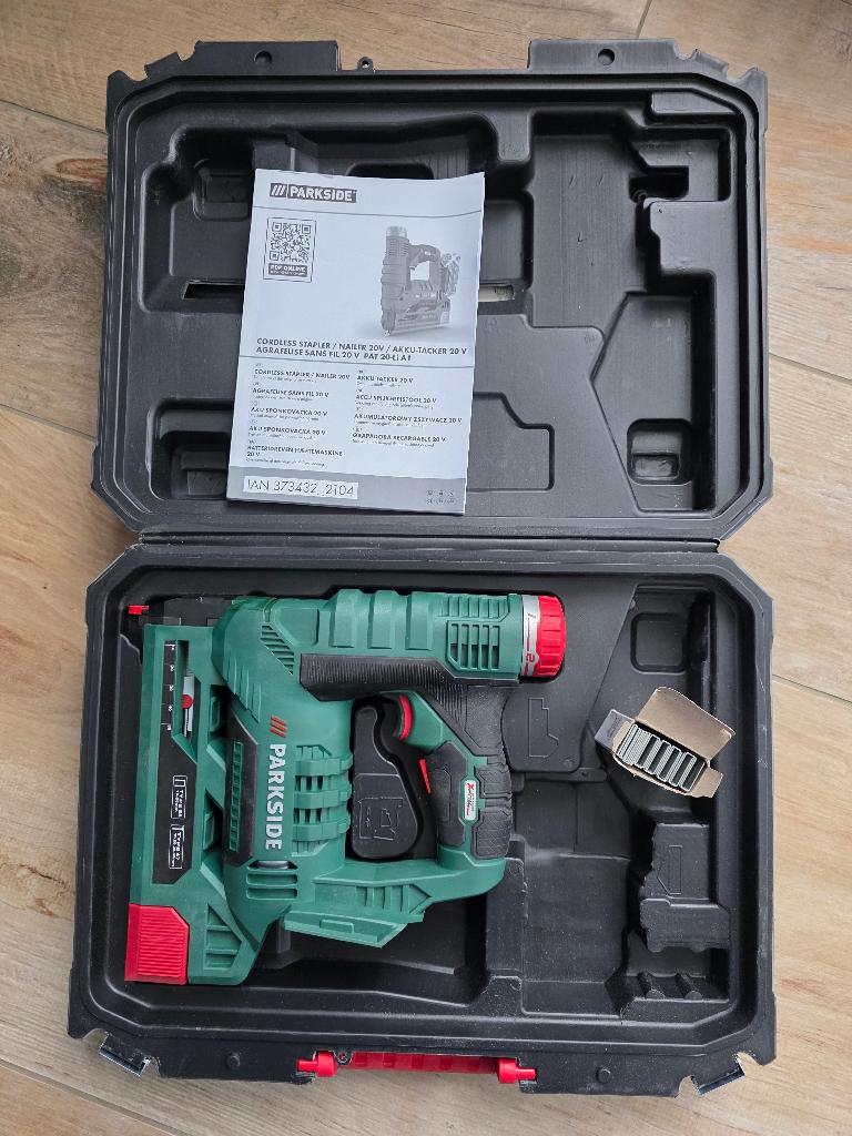 Tacker/accu spijkerpistool Parkside 20 V, Ophalen, Zo goed als nieuw