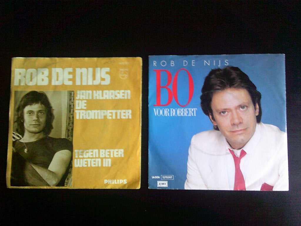 2 vinyl singles van rob de nijs, 7 inch, 1980 - 1989, Ophalen of Verzenden, Levenslied of Smartlap