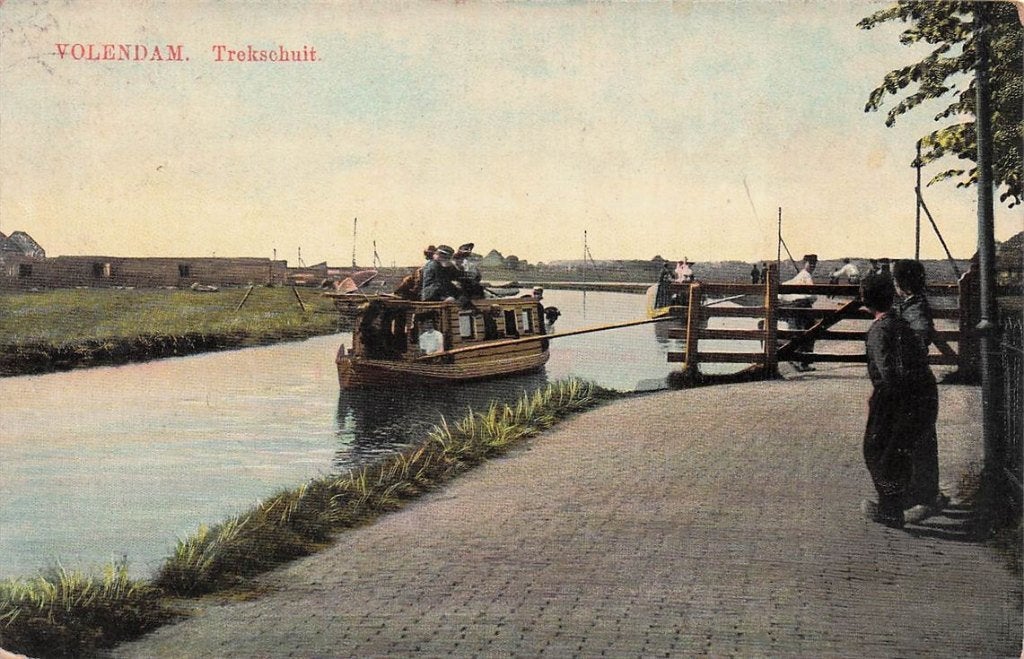 702-447-011 Volendam Trekschuit, Verzenden, Voor 1920, Noord-Holland