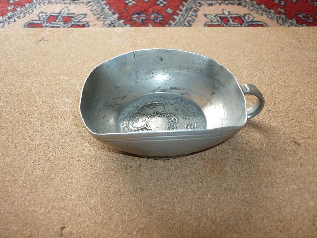 Vintage Royal Holland Daalderop tinnen vierkante beker, Antiek en Kunst, Ophalen of Verzenden