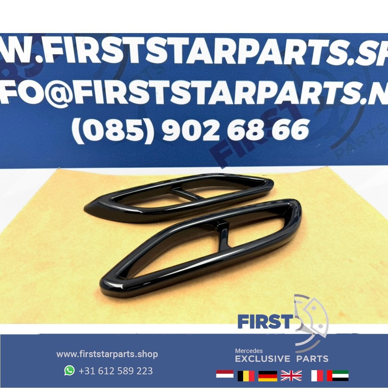 AMG LINE UITLAAT SIERLIJSTEN ZWART L/R Mercedes A B C CLA G
