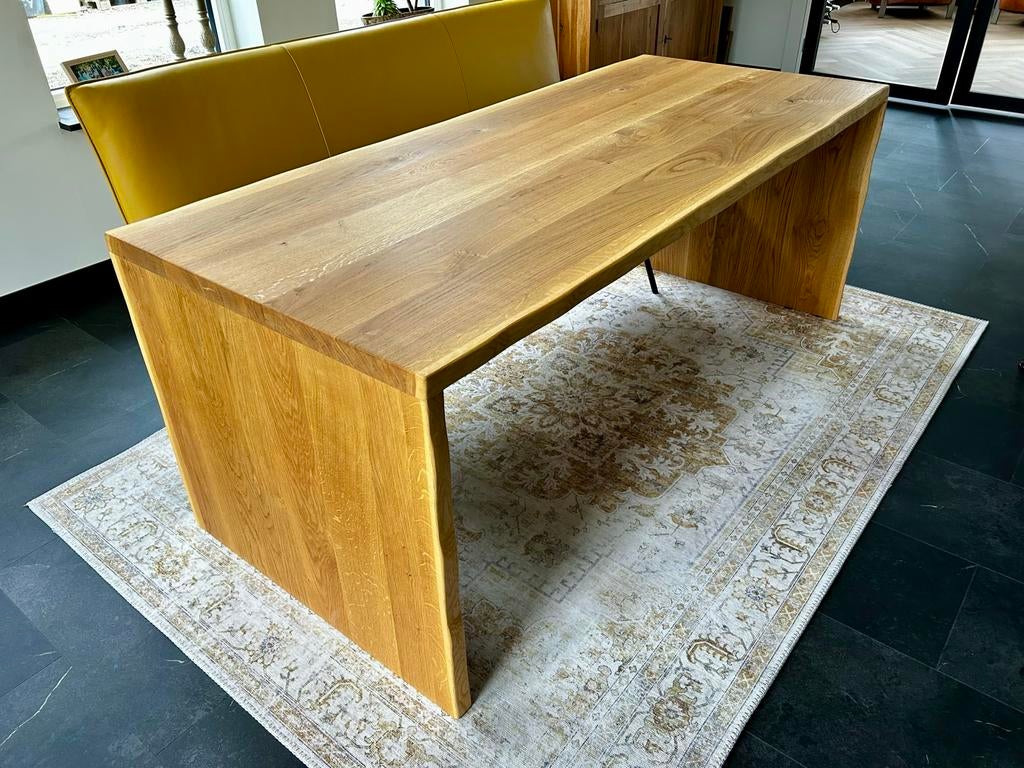 Eikenhouten eettafel Geale van Westra Meubelmaker, Ophalen, Gebruikt, Eikenhout, 50 tot 100 cm