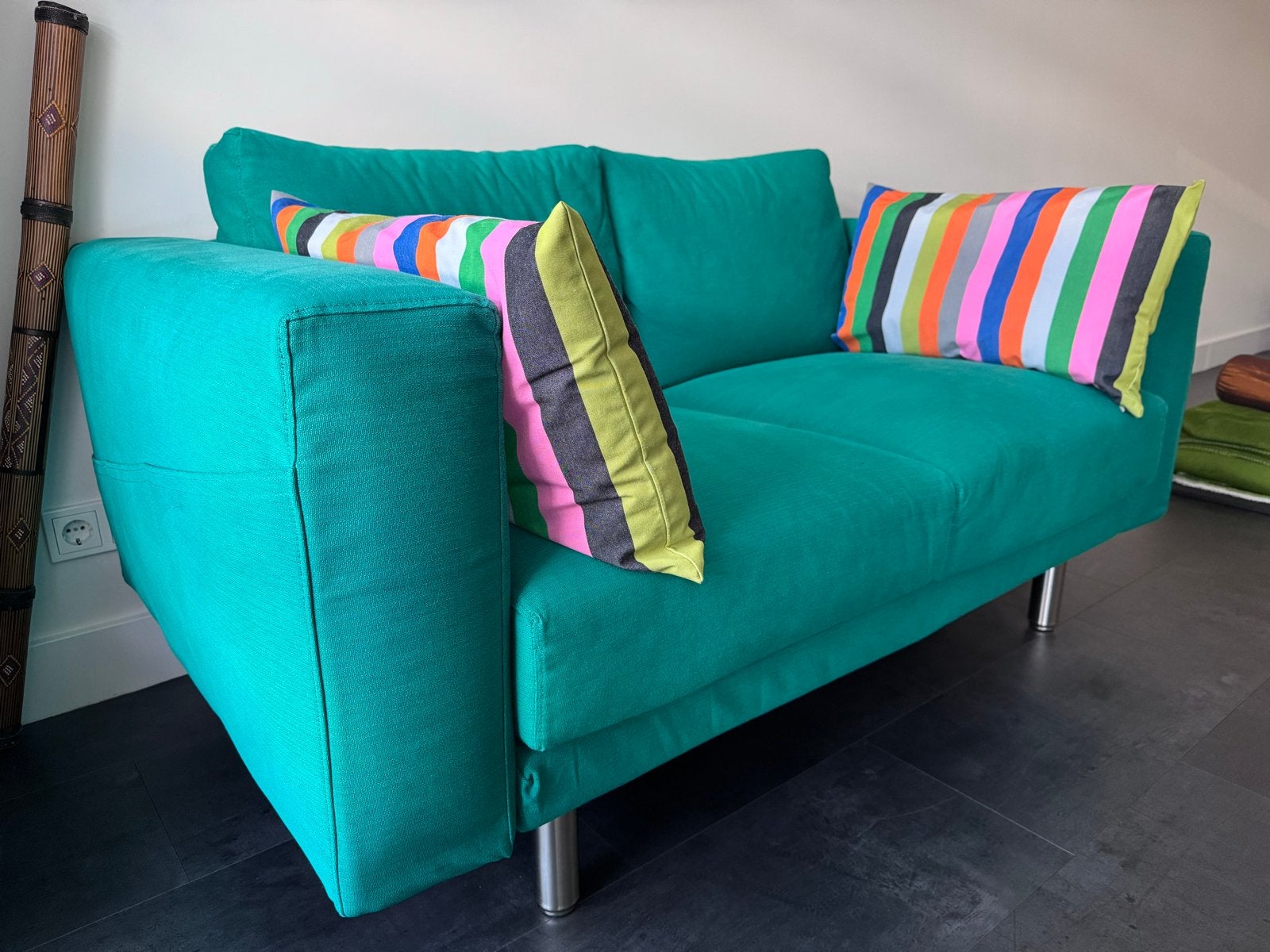 Groene 2-zitsbank IKEA, Ophalen, Minder dan 75 cm, 150 tot 200 cm, Tweepersoons