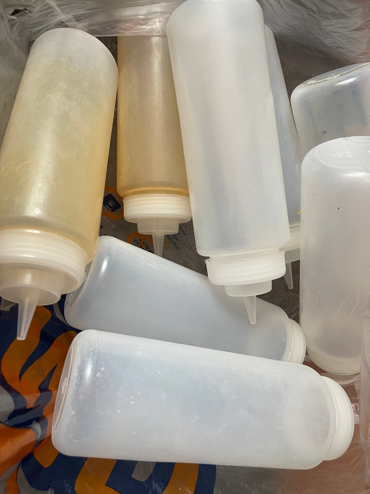 8x Knijpfles Sausflessen Dispenser - Keukenbenodigdheden, Ophalen, Kunststof, Wit, Overige merken