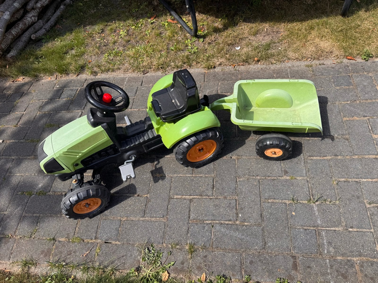 Falk Traptractor met aanhanger - Groen, Ophalen, Gebruikt