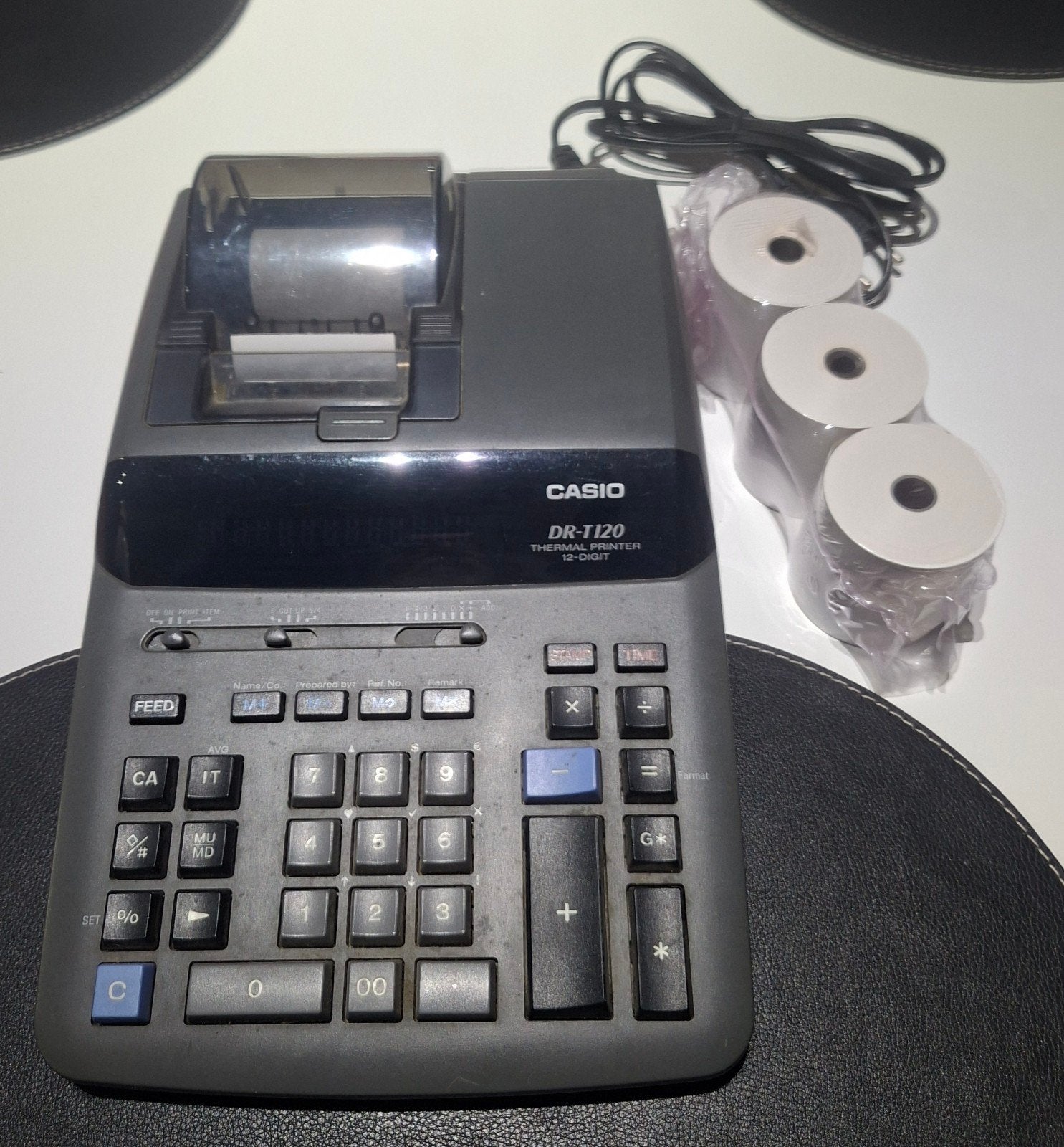 Casio DR-T120 thermische printer calculator rekenmachine, Diversen, Ophalen, Gebruikt