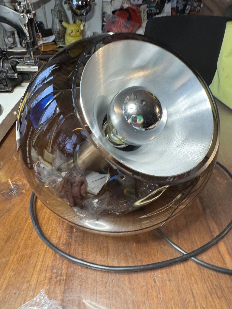 Raak | Globe | Gerestaureerd | Smoke | Vintage lamp | BLF, Overige merken, Meerkleurig, Zo goed als nieuw, Glas
