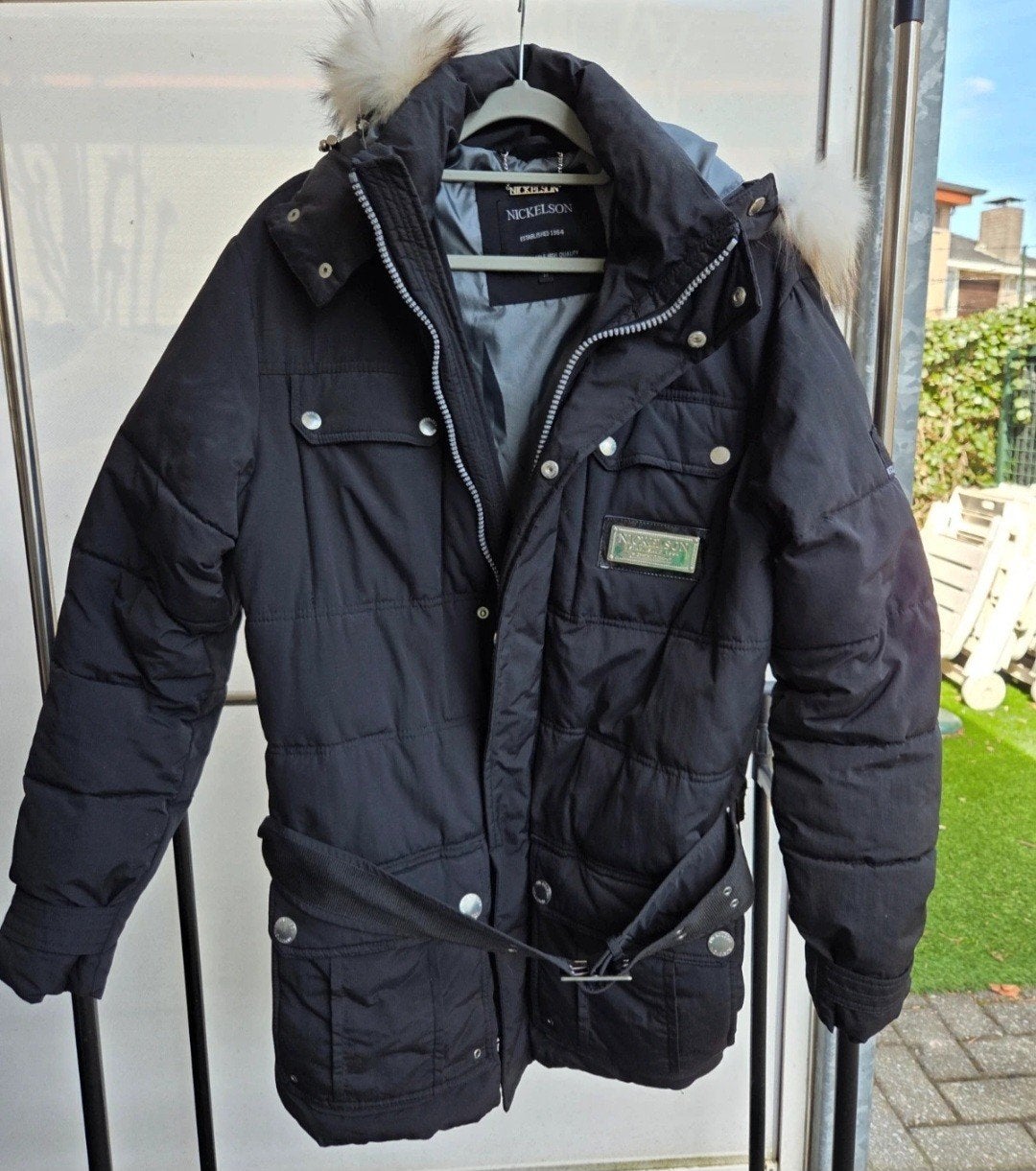 Nickelson winterjas maat M - afritsbare capuchon, Maat 48/50 (M), Zwart, Nickelson, Ophalen of Verzenden