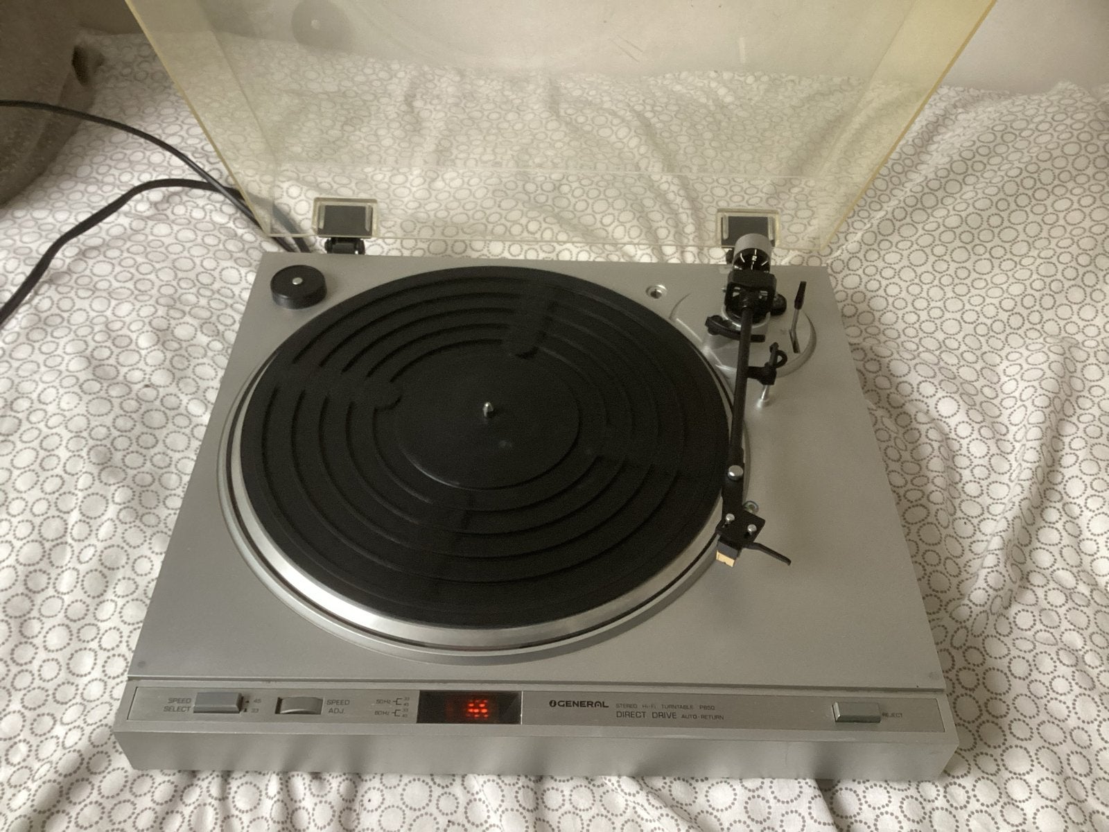 General P 850 Platenspeler - Direct Drive, Auto-Return lees, Overige merken, Automatisch, Ophalen of Verzenden, Platenspeler