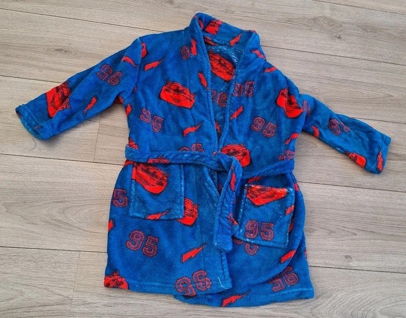 Disney Pixar Cars Badjas Maat 116/122, Nacht- of Onderkleding, Gebruikt, Disney Pixar Cars, Ophalen of Verzenden