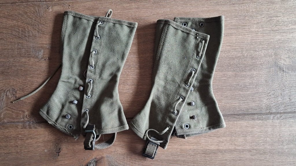 Militaire beenkappen lang groen | Nasco Company WO2 gedragen, Verzamelen, Ophalen of Verzenden, Landmacht, Amerika, Kleding of Schoenen