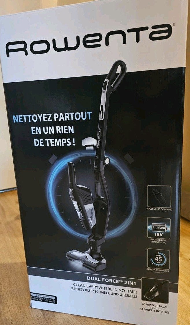 Nieuwe Rowenta Dual Force 2-in-1 Steelstofzuiger met LED, Rowenta, Nieuw, Ophalen of Verzenden, Draadloos