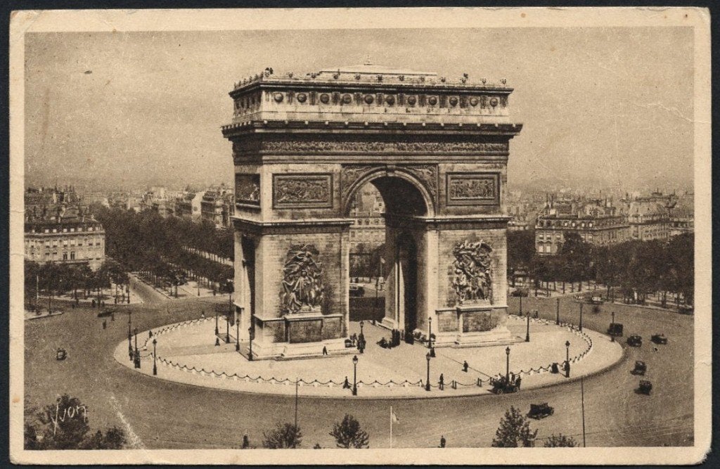 Parijs - L'Arc de Triomphe et la Place de l'Etoile 1932, Verzenden, 1920 tot 1940, Gelopen, Frankrijk