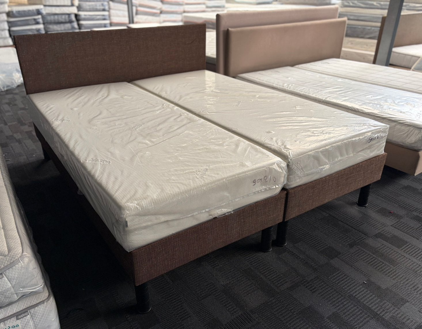 Tempur bed 180x210 elektr. verstelb incl original matrassen, Verstelbaar, 210 cm, Tweepersoons, Ophalen of Verzenden