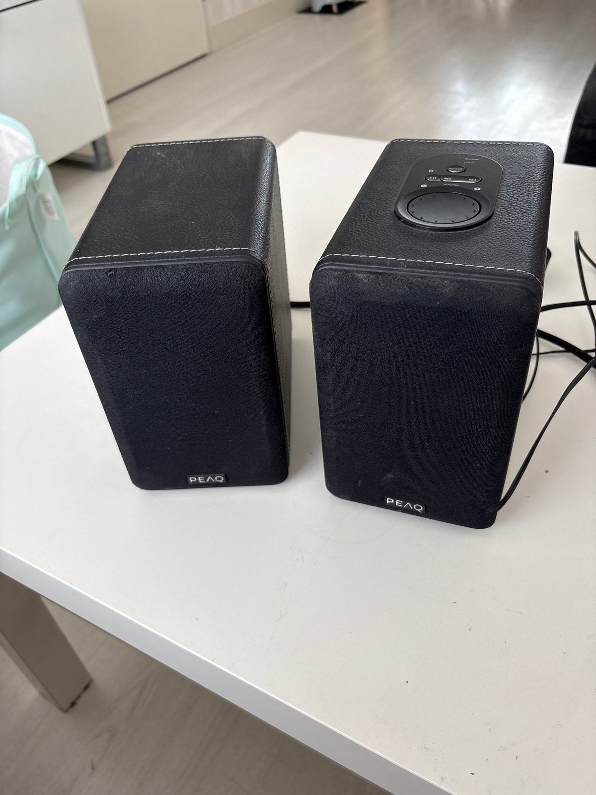 PEAQ PPA100BT-B Luidsprekerset - Bluetooth & Houten Behuizin, Ophalen of Verzenden, Gebruikt